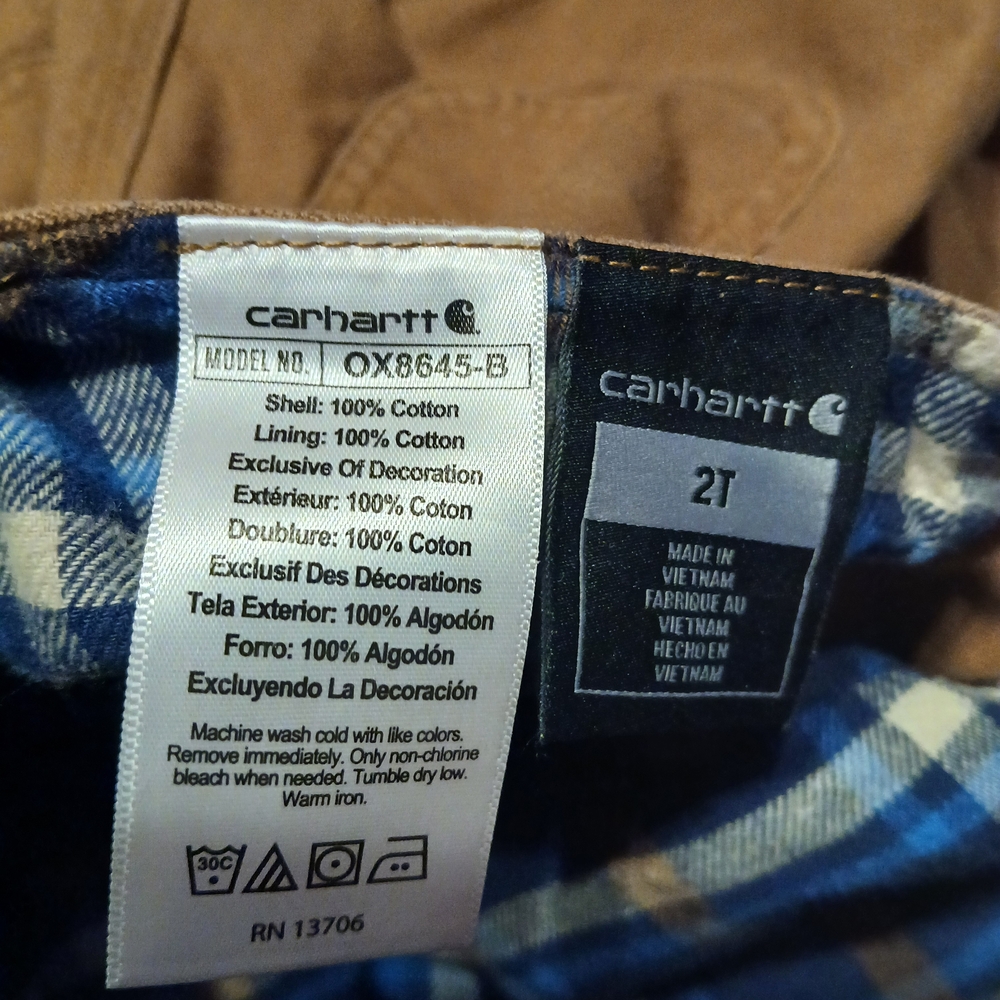 Carhartt Brown Overalls with Denim Jeans - Picture 4 of 10